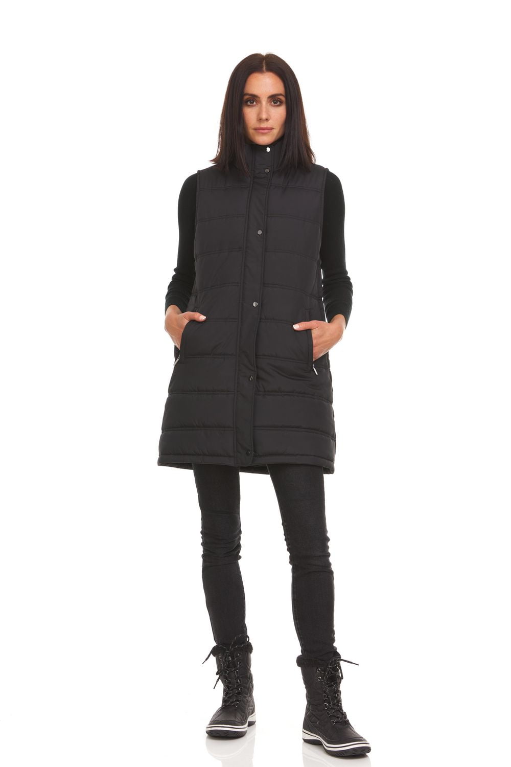 Veste longue rembourrée Swiss Tech pour femme
