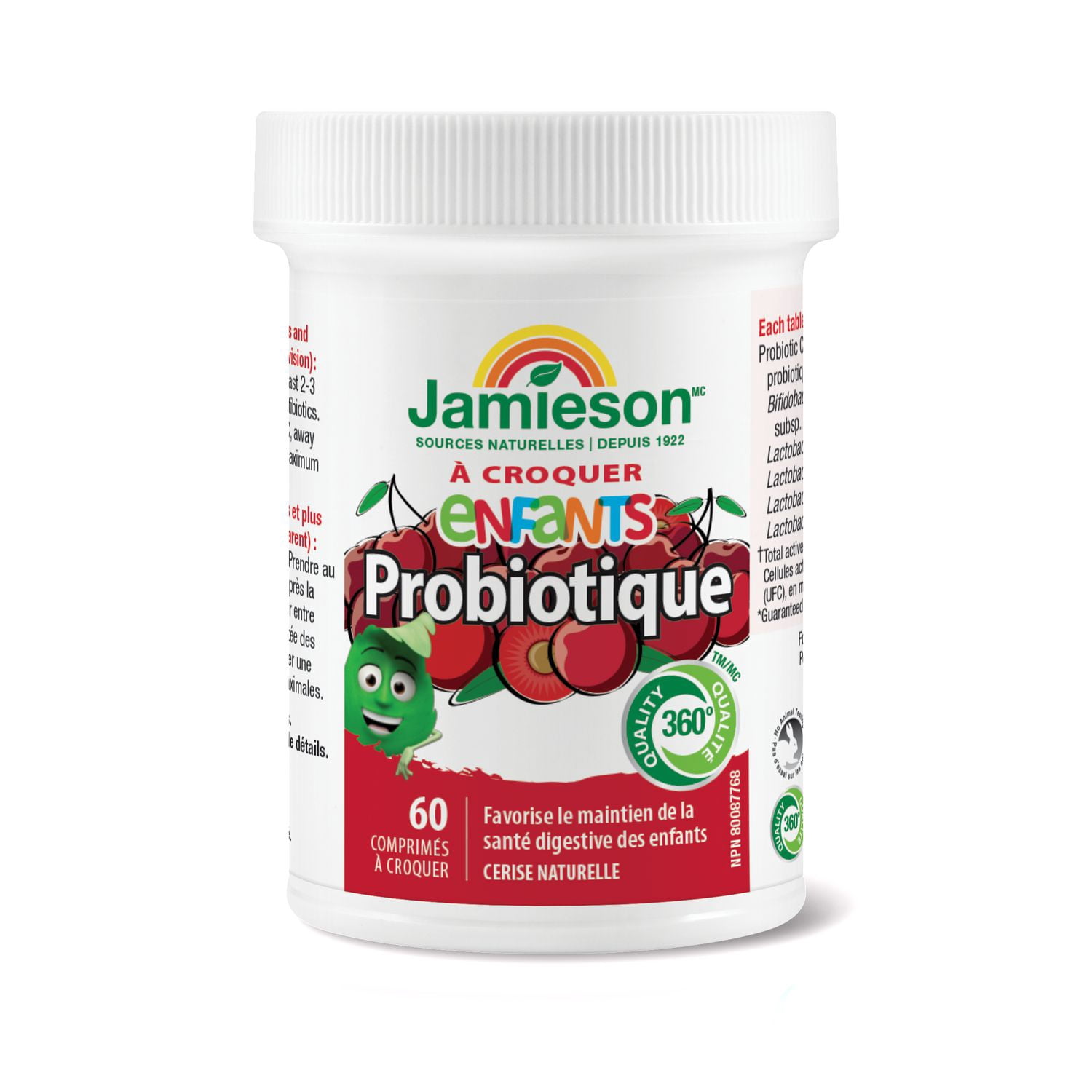 Jamieson Kids Probiotic Chewable Tablets, 5 Billion CFU, Cherry, 60 Count