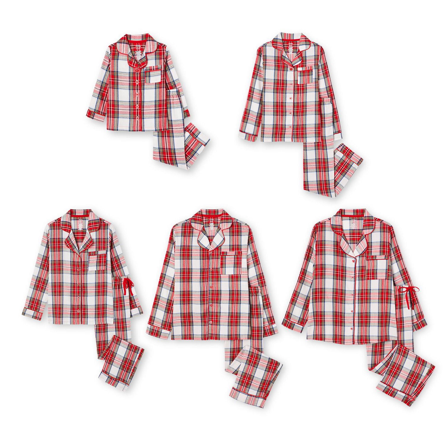 George Family Plaid Notch Collar Pajamas