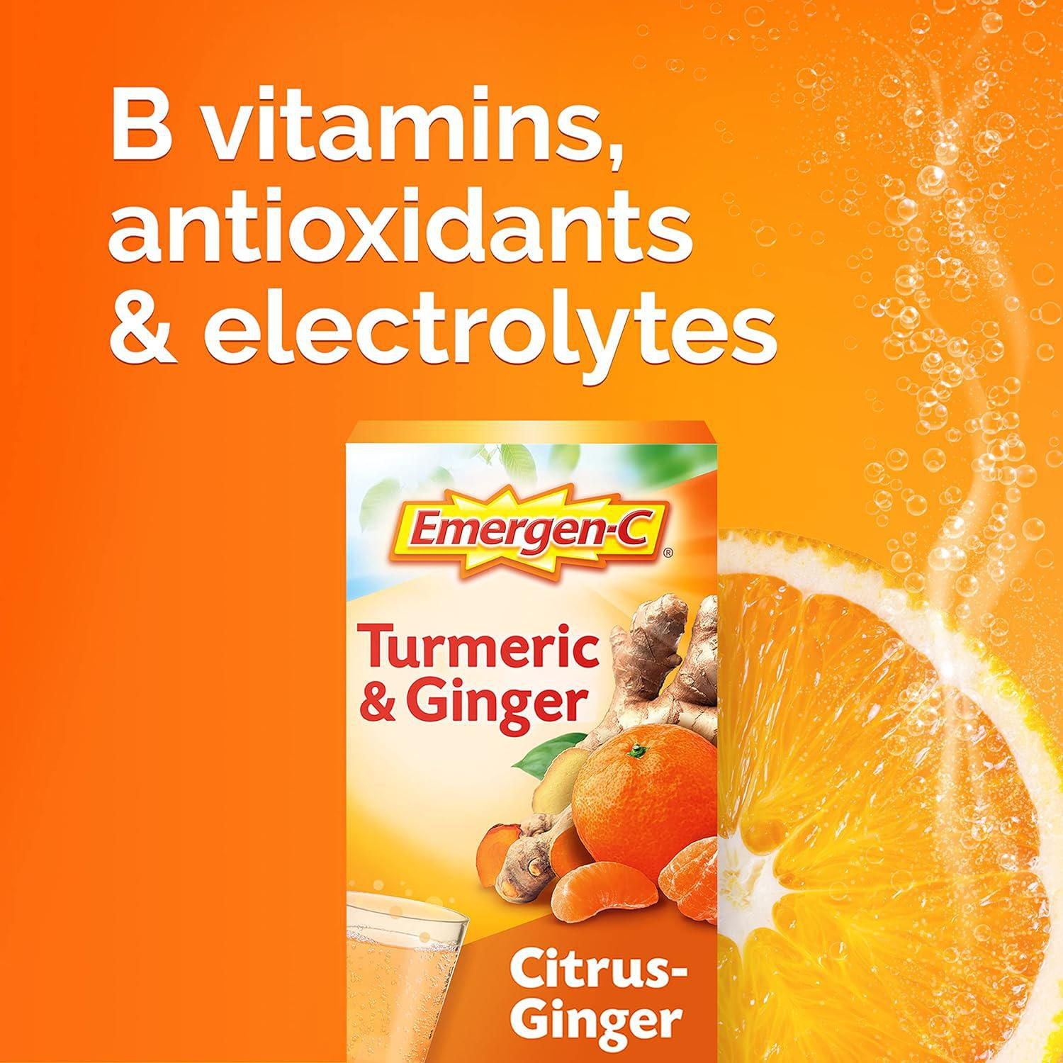 EMERGEN-C Turmeric & Ginger, 18 ct