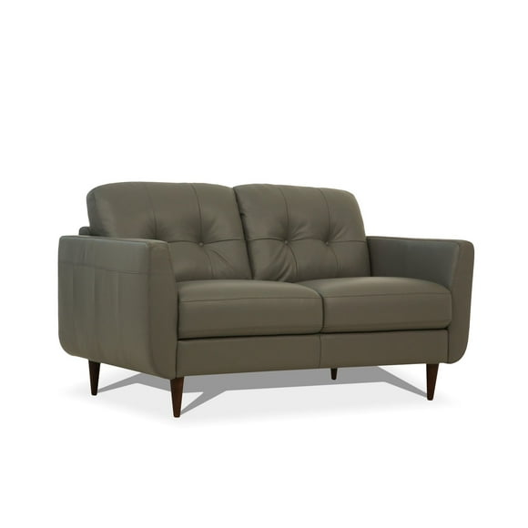 ACME Radwan Loveseat in Pesto Green Leather