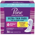 thumbnail image 1 of Poise Ultra-Thin Incontinence Pads for Women, 5 Drop, Maximum Absorbency, Regular, 36Ct, 1 of 6