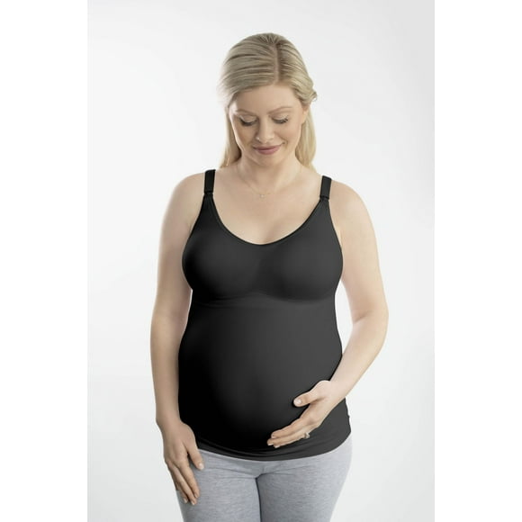 Medela Comfy Cami Bra for Maternity/Breastfeeding, Black, XL