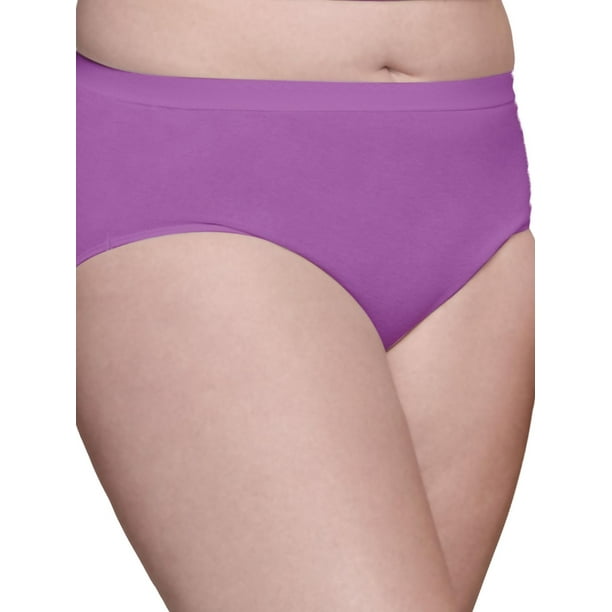 Fruit of the Loom Women's Plus Fit for Me Assorted Heather Brief Underwear,  5-Pack, Size: 9-13 