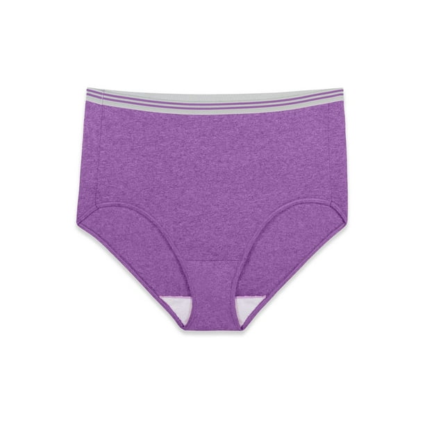 Fit for Me by Fruit Of The Loom Women's Plus Heather Assorted Briefs Sizes  9-13