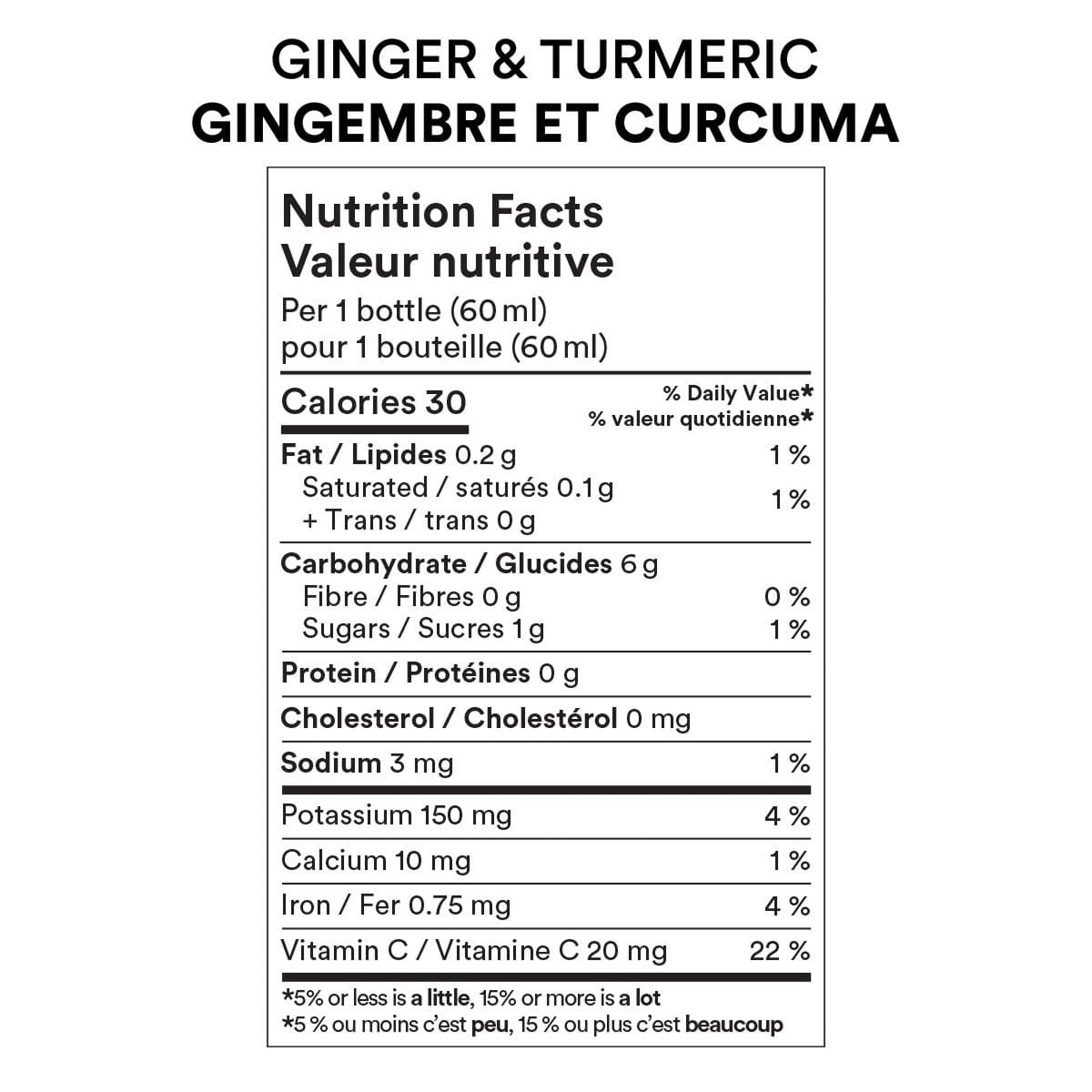 DOSE Organic Ginger and Turmeric shot, 60 mL