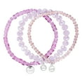 thumbnail image 1 of Quintessential – Ensemble de 3 bracelets roses en verre perlé, 1 of 4