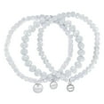 thumbnail image 1 of Quintessential – Ensemble de 3 bracelets blancs en verre perlé, 1 of 4