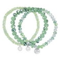 thumbnail image 1 of Quintessential – Ensemble de 3 bracelets verts en verre perlé, 1 of 4