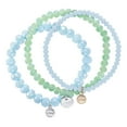 thumbnail image 1 of Quintessential – Ensemble de 3 bracelets Aqua en verre perlé, 1 of 4