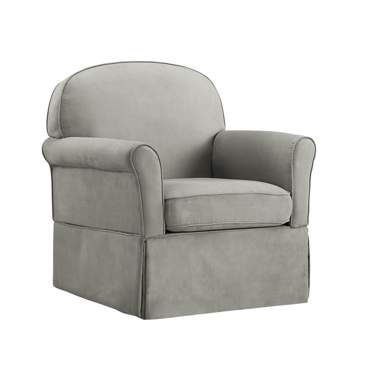 Baby Relax Swivel Glider Chair and Ottoman Set Light Gray Microfiber Walmart