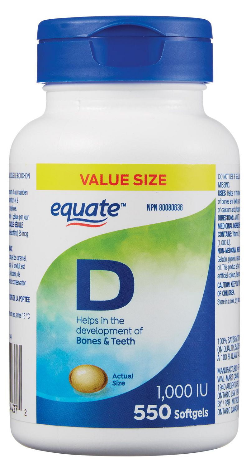 Equate Vitamin D 1000IU 550's