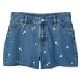 thumbnail image 1 of George Women's Embroidered Denim Relaxed Short 3", 1 of 1
