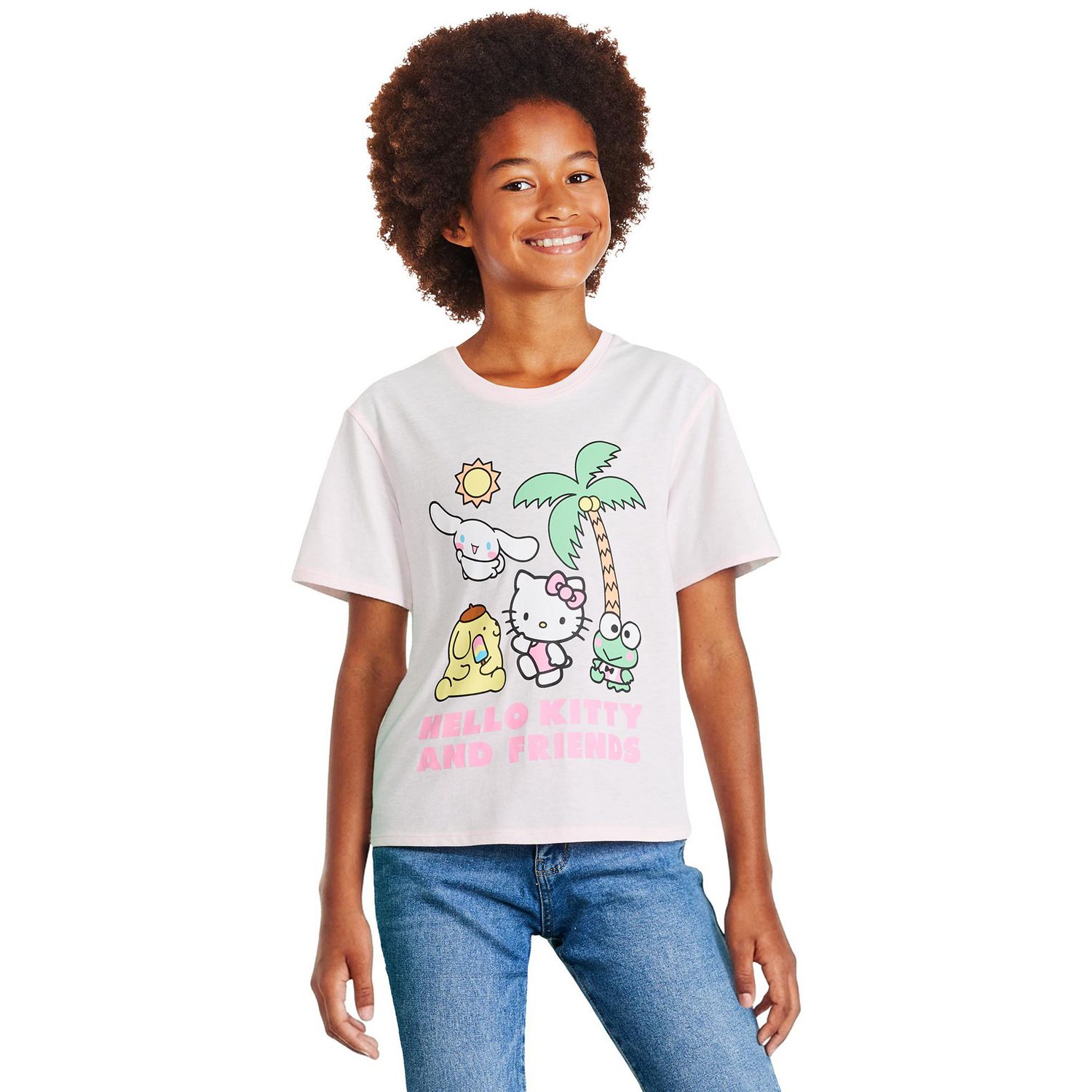 T-shirt à imprimé graphique Hello Kitty et ses amis pour filles