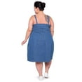 thumbnail image 2 of WeInfluence Women's Plus Size Button Front Denim Dress, 2 of 4