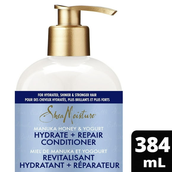 SheaMoisture Manuka Honey & Yogurt Hydrate & Repair Conditioner for Damaged Wavy & Curly hair with Mafura & Baobab Oils, 384mL