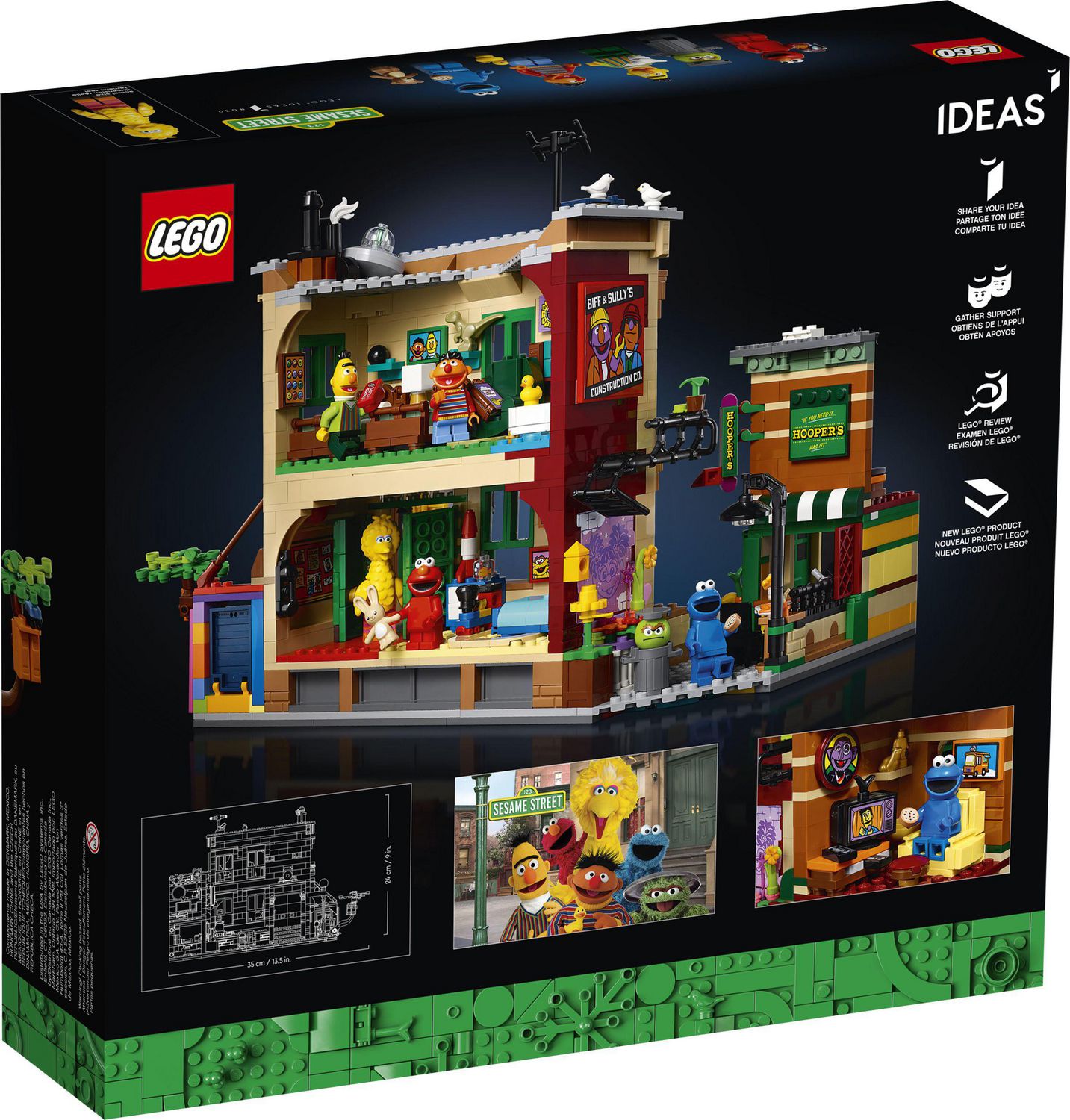 LEGO Ideas 123 Sesame Street 21324 Fun, Creative Toy Building Kit