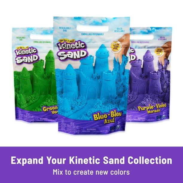 Kinetic Sand, Swirl N' Surprise Playset with 2lbs of Play Sand, Including  Red, Blue, Green, Yellow and 4 Tools, Sensory Toys for Kids Ages 3 and up