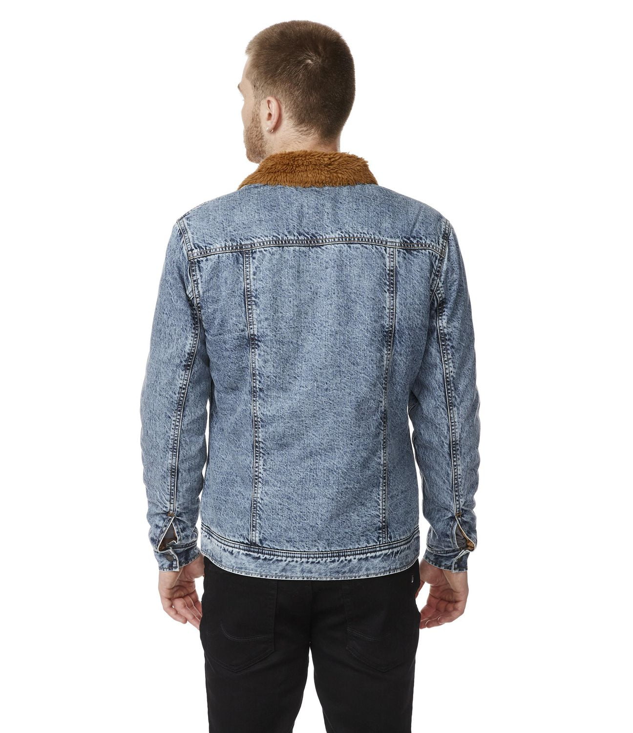 IJEANS MENS SHERPA LINED DENIM JACKET