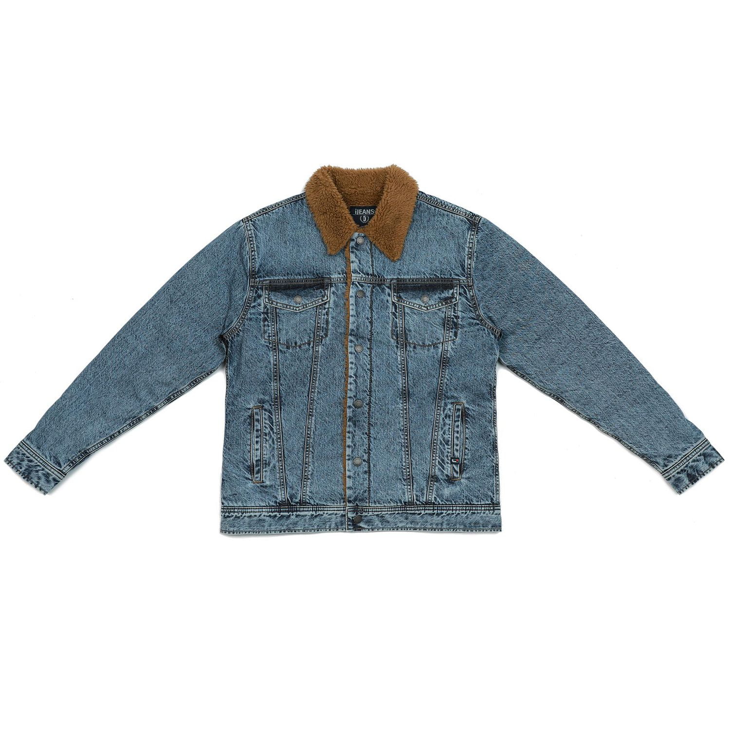 IJEANS MENS SHERPA LINED DENIM JACKET