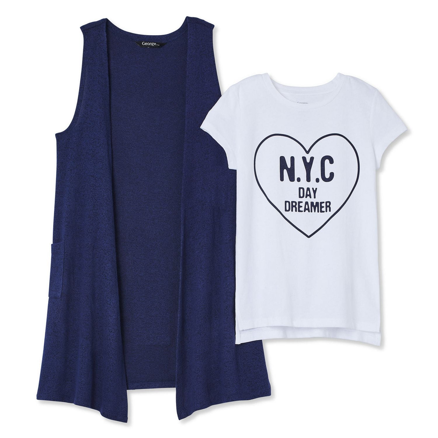 Girls' Vest Tee Set Walmart Canada