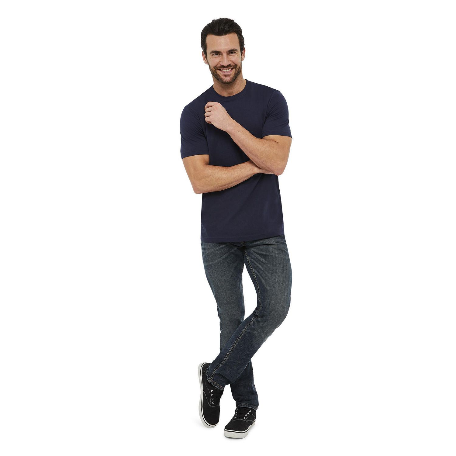 Lot de 3 t-shirts de base à manches courtes George pour hommes Tailles P-2XL