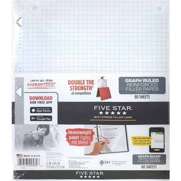 Five Star Reinforced Quad Refill, Refill Paper