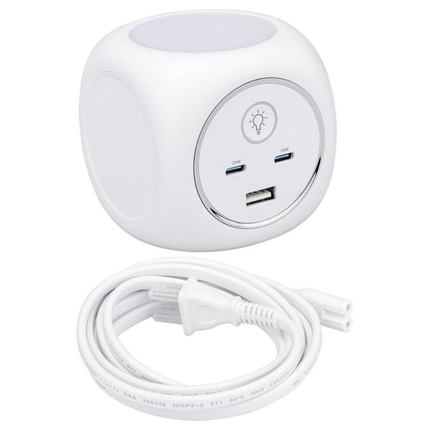 onn. Fast Charge USB MultiPort Charger & Night Light with 20W Power