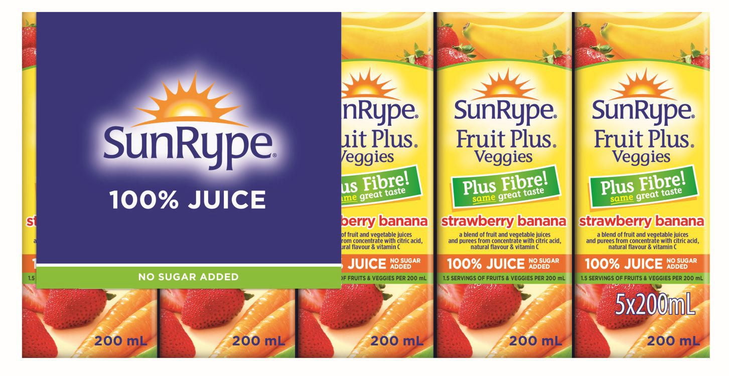 SunRype Products Ltd Sunrype Fruit plus Strawberry Banana + Fibre