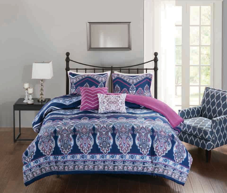 hometrends Chevron 5 Pieces Comforter Set Double/Queen Walmart Canada