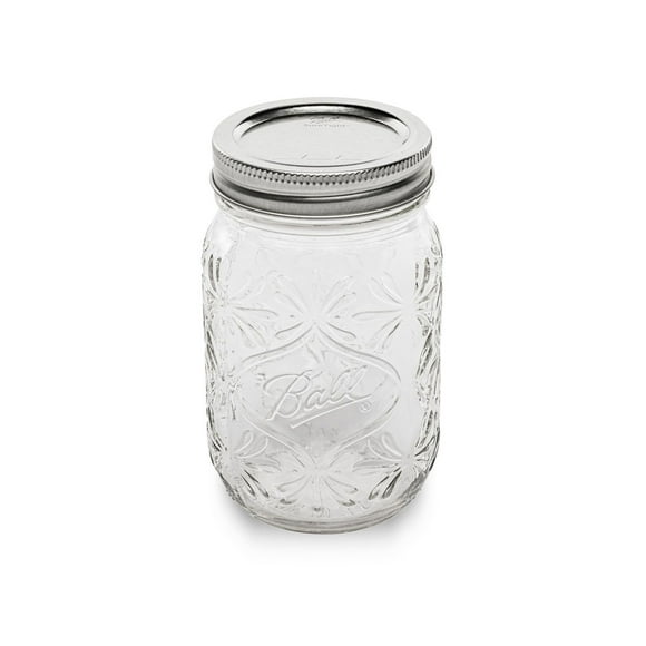 Ball 140th Anniversary Keepsake Jars, Regular Mouth, 473 mL (16 oz) Pint-Size, 4 Pack