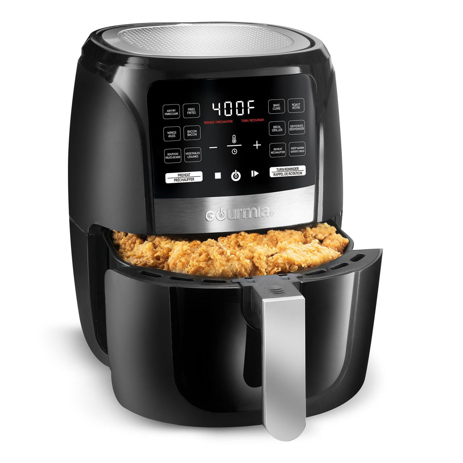 Gourmia 5 Quart Digital Air Fryer with 12 One Touch Cooking Presets GAF556 4.7 L 5 QT 12 Presets Walmart