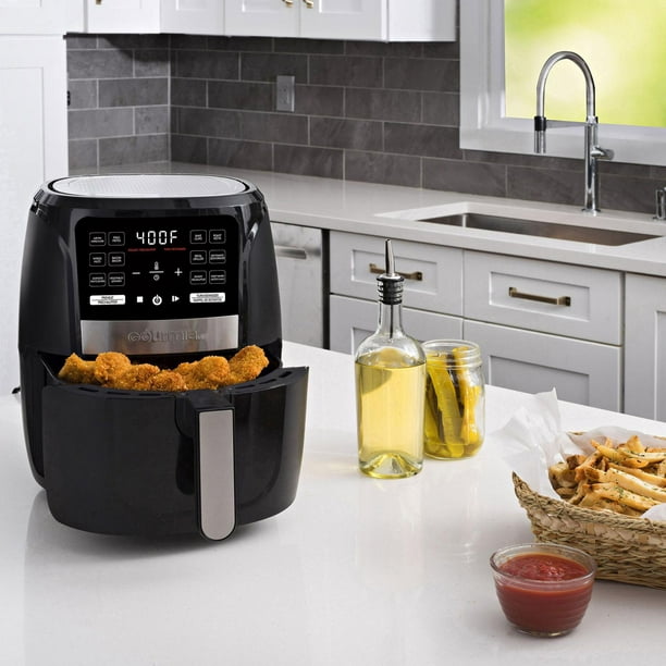 Gourmia 5.7L Digital Food Black Single Zone Healthy Fryer Frying Food  Dehydrator