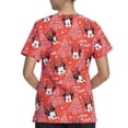 thumbnail image 2 of Disney's "Sparkle Mickey" V-Neck Print Scrub Top, 2 of 4