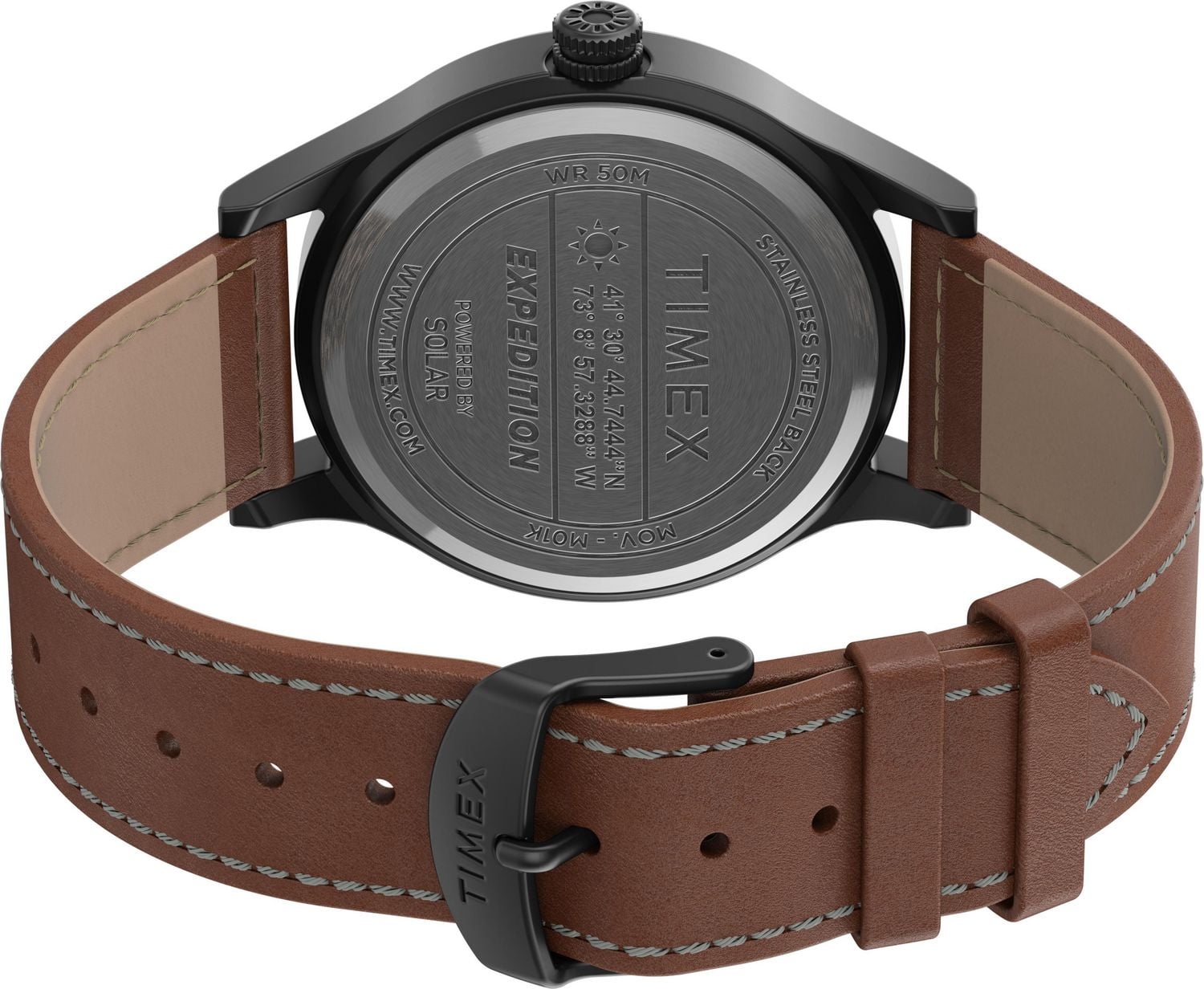 Expedition scout chronograph discount 42mm leather strap watch