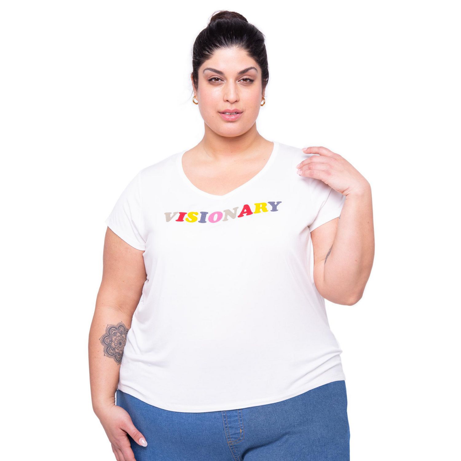 flattering t shirts for plus size