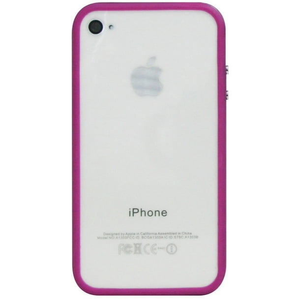 Étui avec pare-chocs Exian pour iPhone 4/4S - violet