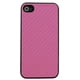 Étui Exian en fibre de carbone pour iPhone 4/4S - rose – image 1 sur 2