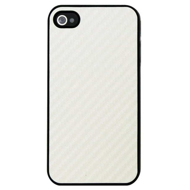 Étui Exian en fibre de carbone pour iPhone 4/4S - blanc