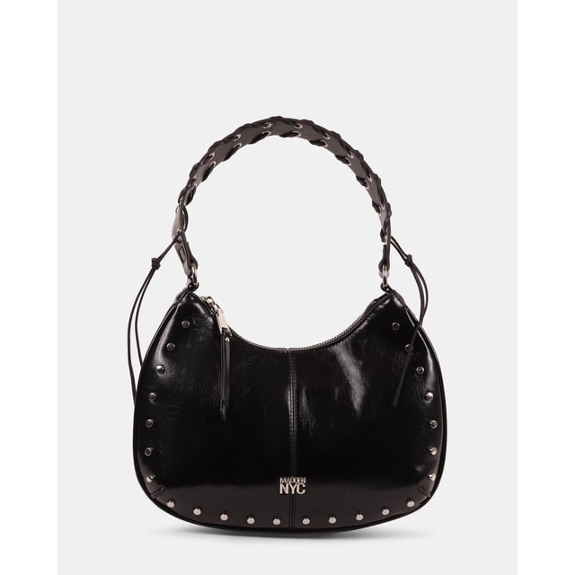 Sac demi‑lune clouté