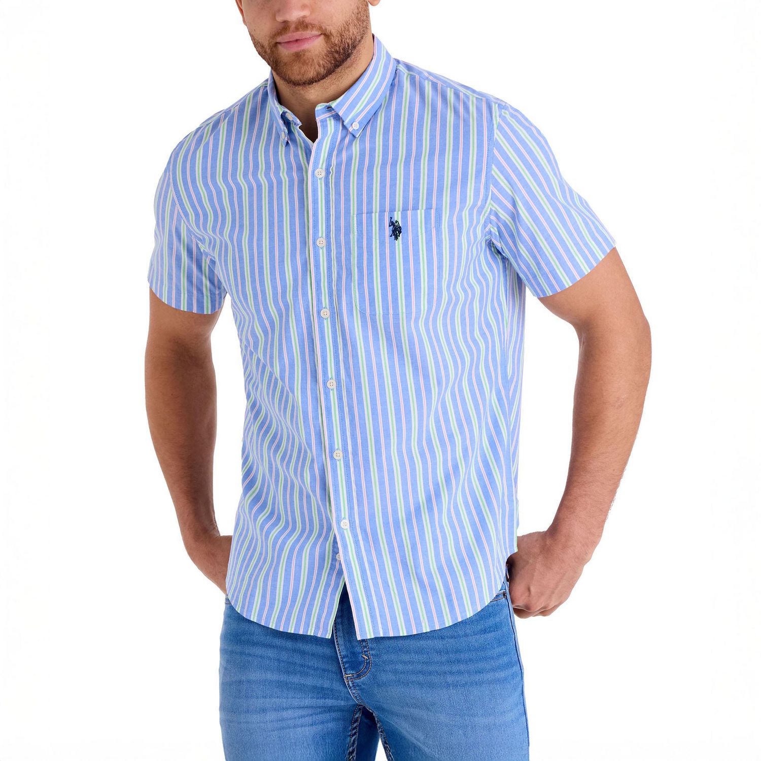 U.S. Polo Assn. Men's Short Sleeve Button Down Shirt