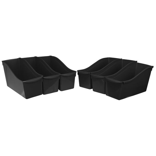 Storex Large Book Bin, Black, 6Pack Walmart.ca