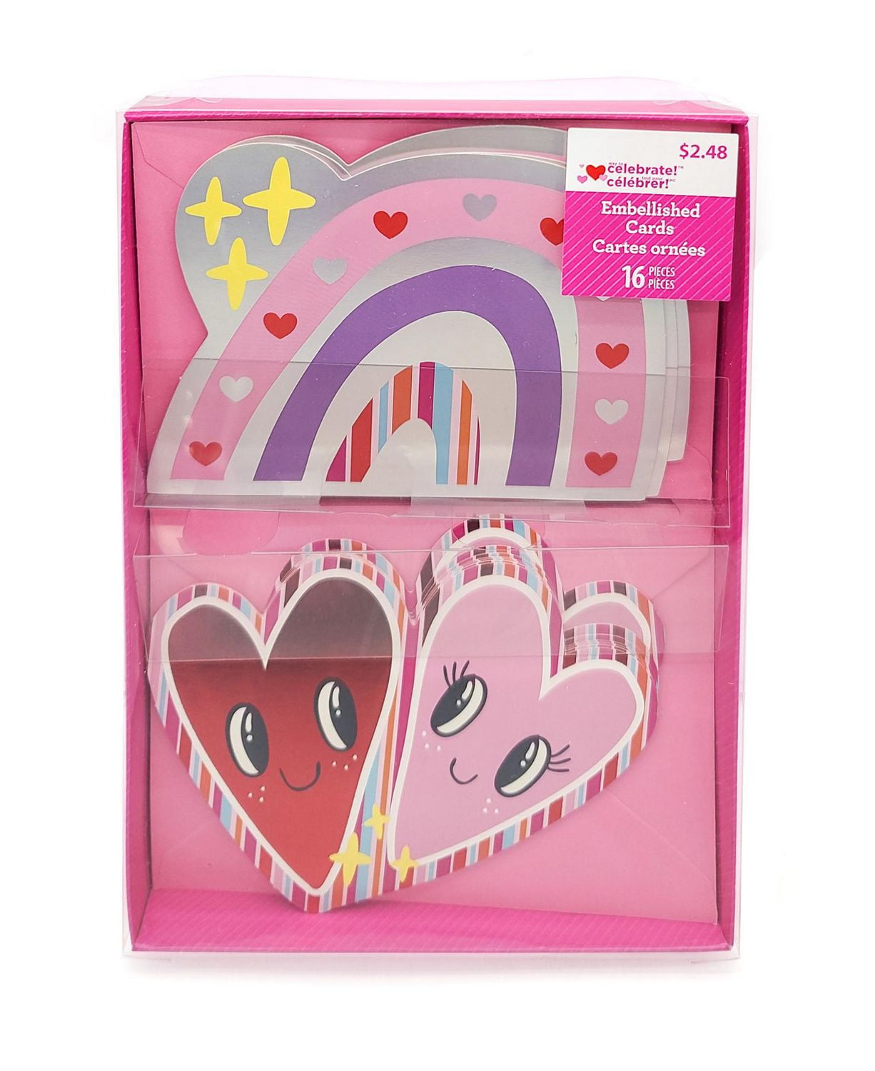 16CT RAINBOW & HEARTS VALENTINE CARDS Walmart Canada