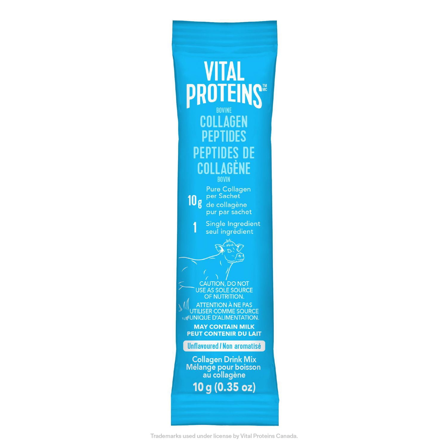 Vital Proteins Bovine Collagen Peptides Powder, Single-Serve Stick Packs, Unflavoured, Odourless, Gluten-Free, No Added Sugar, Paleo-Friendly, Non-Gmo, No Artificial Flavours Or Colours