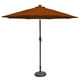 Parasol auto inclinable de style marché Island Umbrella à DEL solaires en toile oléfinique de couleur terra cotta de 2,76 m (9 pi) – image 1 sur 8