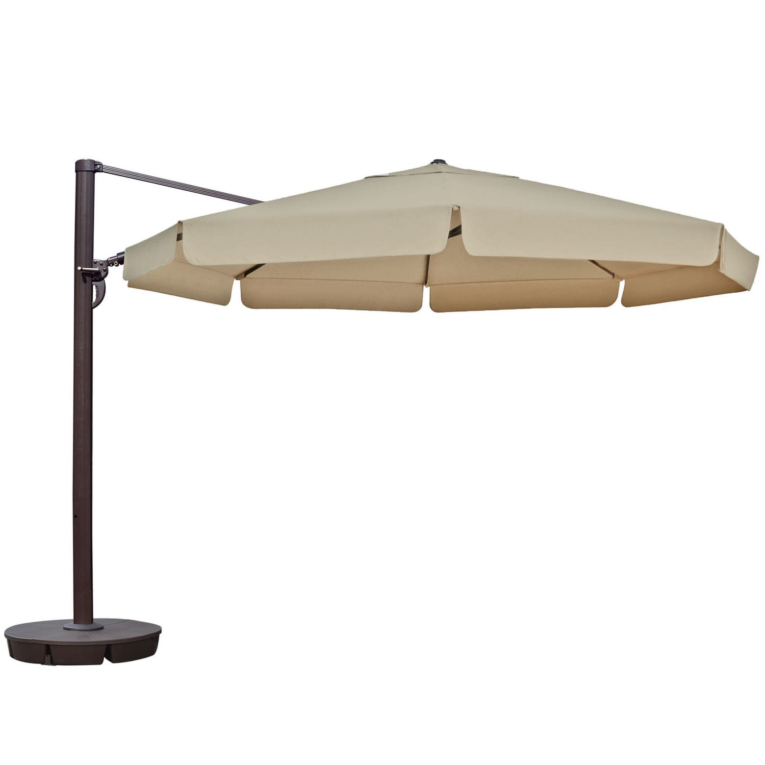 Island Umbrella Victoria 13ft Octagonal Cantilever w/ Valance Beige