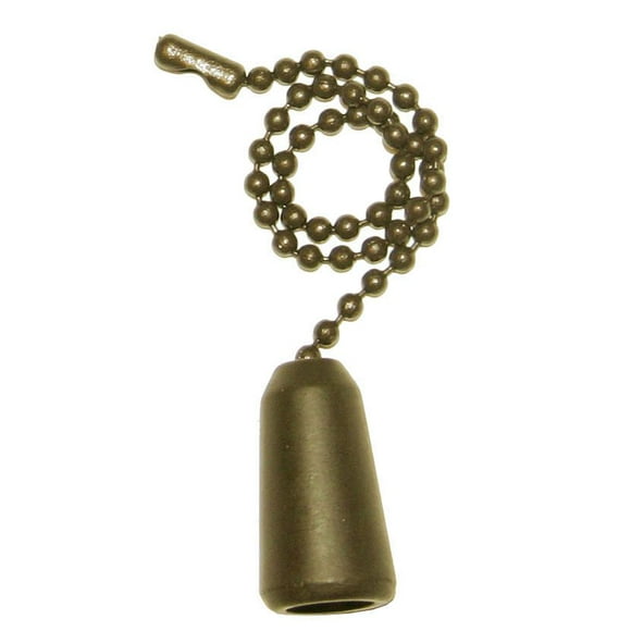 Atron Electro Industries Antique Brass Bell with Beaded Fan Chain