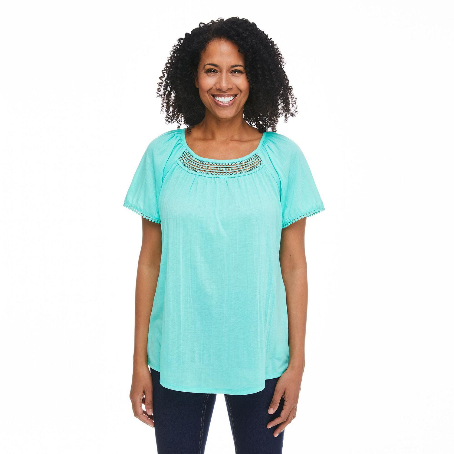 Penmans Women's Crochet Trim Top