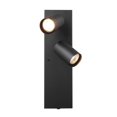 thumbnail image 1 of Globe Electric Davies 2-Light Plug-In or Hardwire Wall Sconce, Matte Black, In-Line On/Off Switch, 51845, 1 of 9