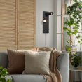 thumbnail image 2 of Globe Electric Davies 2-Light Plug-In or Hardwire Wall Sconce, Matte Black, In-Line On/Off Switch, 51845, 2 of 9